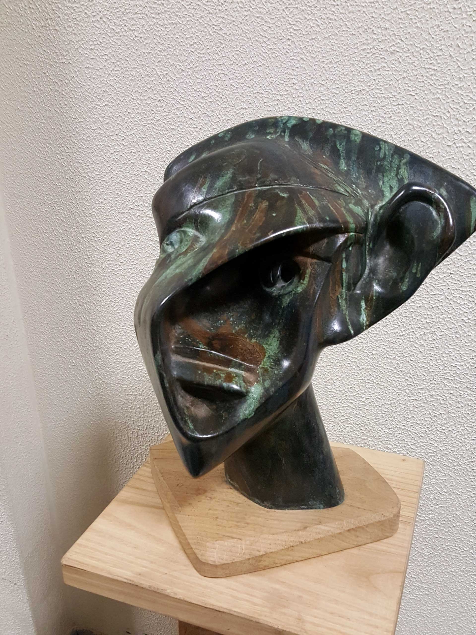 Scultura bronzo Mario da Corgeno mostra arte Bodio Lomnago